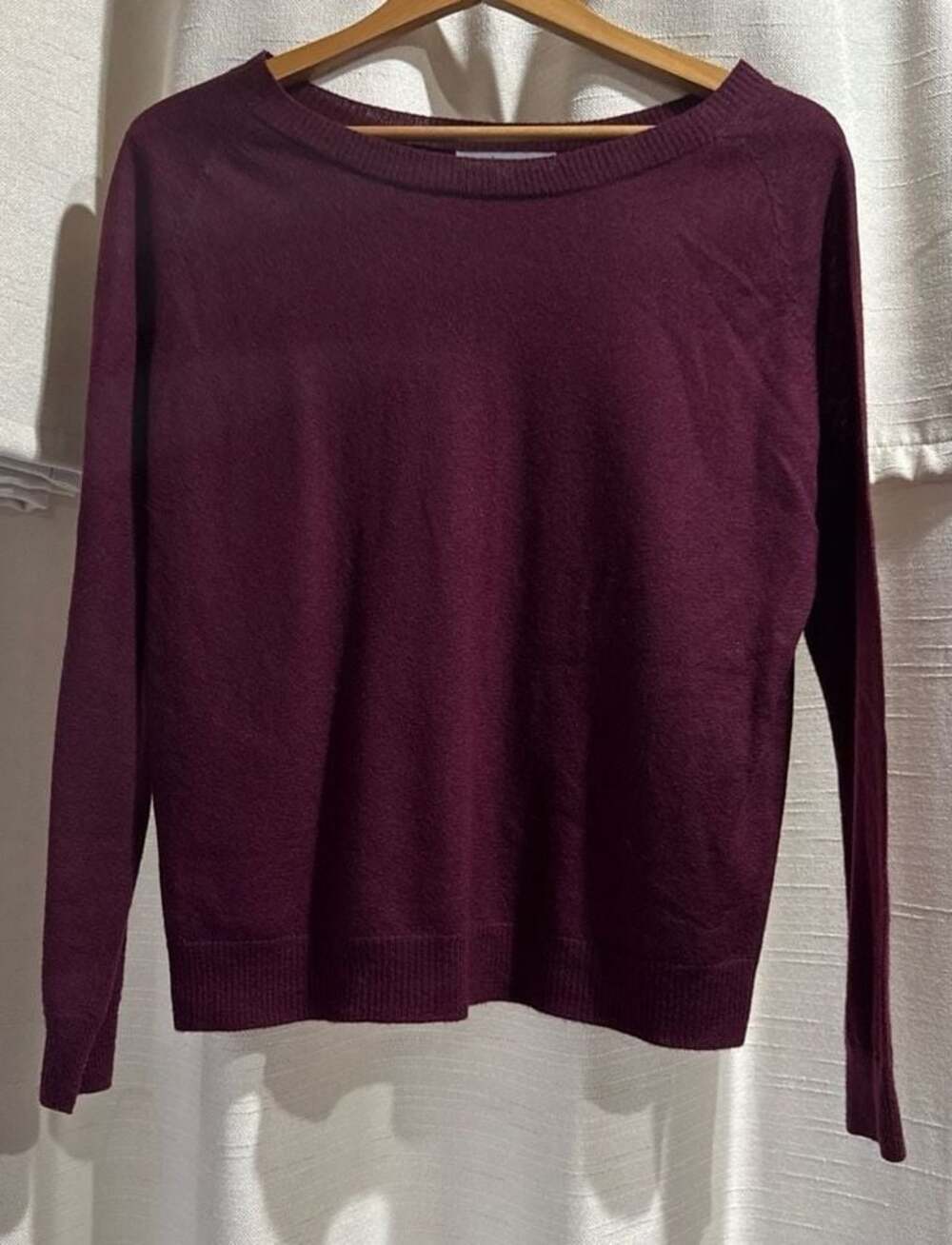 The Cashmere Project Burgundy Cashmere Crewneck Sweater Size XS